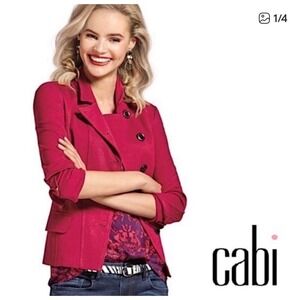 Cabi 3175  Women's Outing Blazer Red Rhubarb Sz 10